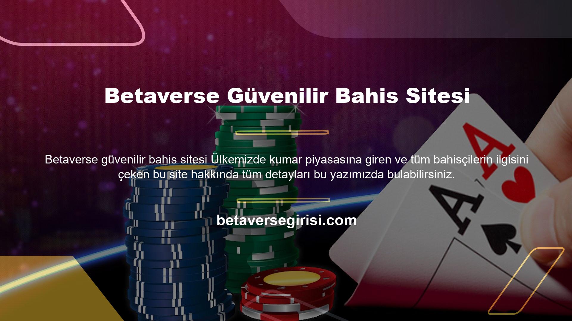 Yabancı yasal bahis ve casino sitelerinden biri olan Betaverse sitesine bağlanmak için sayfamızdaki akıllı bağlantıyı kullanın