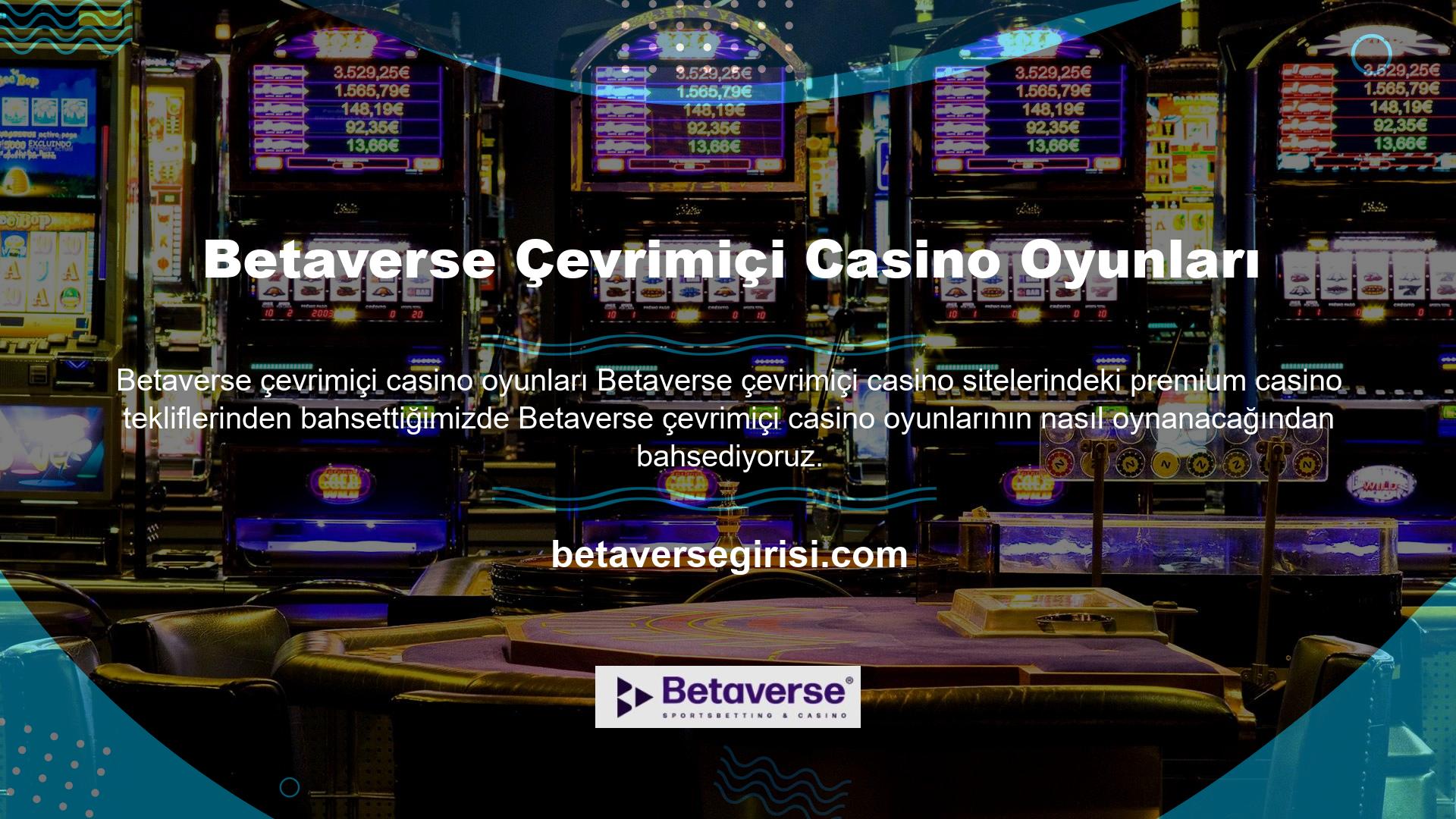 Betaverse çevrimiçi casino sitesinin arayüzü basit ve kullanımı kolaydır